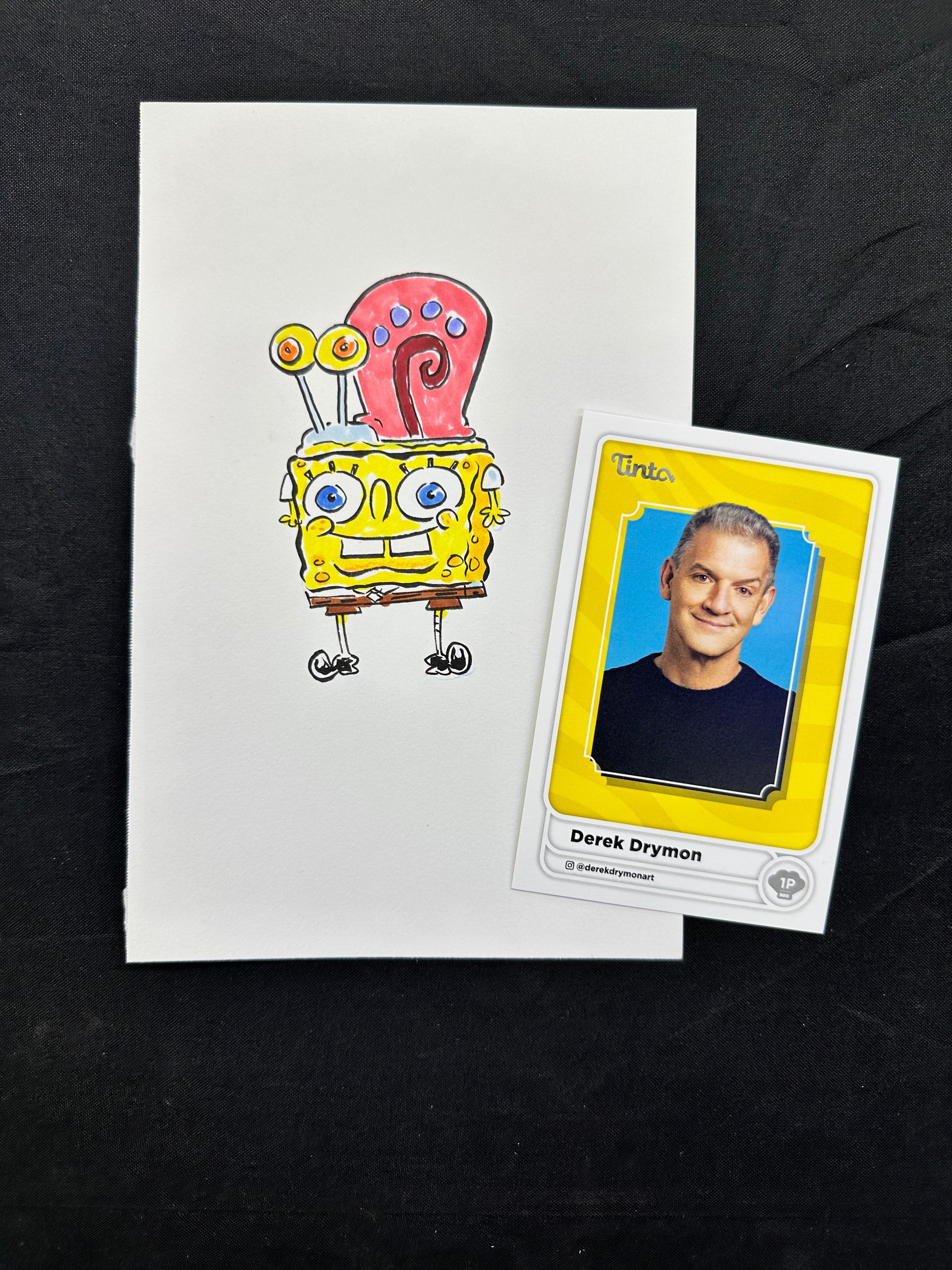 SpongeBob + Gary - Hand-Drawn Sketch